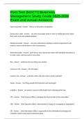 Post Test &lpar;NOCTI&rpar; Business Management Study Guide 2025-2026 Exam and Actual Answers&period;