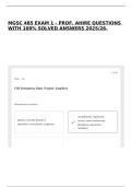 MGSC 485 EXAM 1 - PROF&period; AHIRE QUESTIONS WITH 100&percnt; SOLVED ANSWERS 2025&sol;26&period;