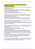 CMY3702 EVALUATION EXAM QUESTIONS AND ANSWERS GRADED A&plus;