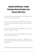 Mendix Certification - Rapid Developer Exam Questions and Answers 100&percnt; Pass