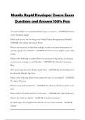 Mendix Rapid Developer Course Exam Questions and Answers 100&percnt; Pass