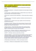 EVENT PLANNING COMPREHENSIVE EXAM QUESTIONS AND ANSWERS GRADED A&plus;