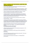 EVENT PLANNING CORE EXAM MANUAL QUESTIONS AND ANSWERS GRADED A&plus;
