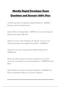 Mendix Rapid Developer Exam Questions and Answers 100&percnt; Pass