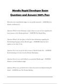 Mendix Rapid Developer Exam Questions and Answers 100&percnt; Pass