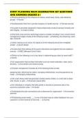 EVENT PLANNING MAIN EXAMINATION SET QUESTIONS AND ANSWERS GRADED A&plus;