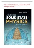 Advanced Solid State Physics &mdash; Solutions Manual &lpar;All 16 Chapters & Figures&rpar; &vert; latest edition&vert; Ace your exam&period;