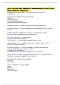 HEALTH AND WELLNESS CORE EXAM MANUAL QUESTIONS AND ANSWERS GRADED A&plus;