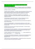 HNG 540 ACTUAL FINAL PAPER QUESTIONS AND ANSWERS GRADED A&plus;