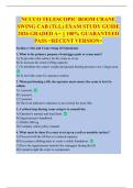NCCCO TELESCOPIC BOOM CRANE  SWING CAB &lpar;TLL&rpar; EXAM STUDY GUIDE  2026 GRADED A&plus; &vert;&vert; 100&percnt; GUARANTEED  PASS <RECENT VERSION> 
