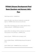 PSY658 Lifespan Development Final Exam Questions and Answers 100&percnt; Pass