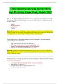 HESI Maternal Nursing Review Book and Predictor Exam Study Guide 2025   