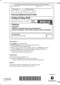 Bundle 2025 Pearson Edexcel A Level History Paper 1 Question Paper and Mark Scheme &lpar;9HI0&sol;1B&colon; England&comma; 1509&ndash;1603&colon; authority&comma; nation and religion&rpar;