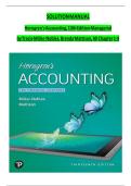 Solution manual for horngren s accounting 13th edition managerial