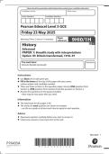Bundle 2025 Pearson Edexcel A Level History Paper 1 Question Paper and Mark Scheme &lpar;9HI0&sol;1H&colon; Britain transformed&comma; 1918&ndash;97&rpar;