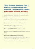 TDCJ Training Academy&comma; Test 1 Block 1 Exam Questions And Answers&period; Latest Revised Update &lpar;2025&sol;2026&rpar; &lpar;Verified Answers&rpar;