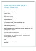 Remar NCLEX EXAM QUESTIONS WITH COMPLETE SOLUTIONS 