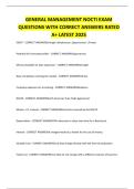 GENERAL MANAGEMENT NOCTI EXAM QUESTIONS WITH CORRECT ANSWERS RATED A&plus; LATEST