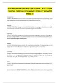 GENERAL MANAGEMENT EXAM REVIEW - NOCTI -EOPA PRACTICE EXAM QUESTIONS WITH CORRECT