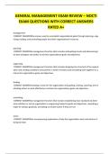 GENERAL MANAGEMENT EXAM REVIEW &ndash; NOCTI EXAM QUESTIONS WITH CORRECT ANSWERS