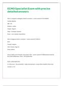 ECMO Specialist Exam with precise detailed answers
