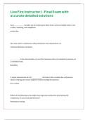 Live Fire Instructor I - Final Exam with accurate detailed solutions