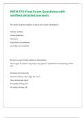PATH 370 Final Exam Questions with verified detailed answers