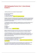 HESI Radiography Practice Test 1 &vert; Exam Already Graded A&plus;