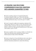 ATI PEDIATRIC CMS PROCTORED COMPREHENSIVE EXAM 2026 QUESTIONS WITH ANSWERS GUARANTEED TO PASS