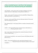 UTAH COSMETOLOGY INSTRUCTOR NEWEST EXAM WITH ACCURATE DETAILED ANSWERS 