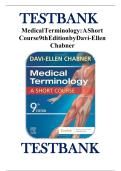 Medical Terminology A Short Course 9th Edition by Davi Ellen Chabner Test Bank 2025 Edition All Chapters Complete Answers&sol; Solutions