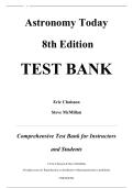 TEST BANK &mdash; Astronomy Today&comma; 8th Edition &mdash; Eric Chaisson & Steve McMillan