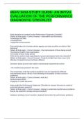 BEHV 5634-STUDY GUIDE&colon; AN INITIAL EVALUATION OF THE PERFORMANCE DIAGNOSTIC CHECKLIST QUESTIONS AND ANSWERS
