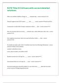 RCFE Title 22 CA Exam with correct detailed solutions