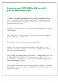 Regulations of RCFE of title 22 Exam with precise detailed answers 