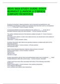 BEHV 5634-STUDY GUIDE&colon; STAFF BURNOUT &lpar;LAWSON & O'BRIEN&rpar; &lbrack;LIBRARY RESERVES&rsqb; QUESTIONS AND ANSWERS
