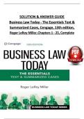 Solution Manual for Business Law Today - The Essentials Text & Summarized Cases&comma; 13th Edition by Roger LeRoy Miller