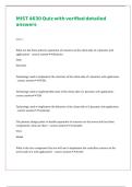 MIST 4630 Quiz with verified detailed answers