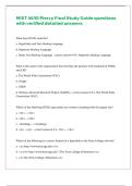 MIST 4630 Piercy Final Study Guide questions with verified detailed answers