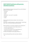 MIST 4630 Final Exam with precise detailed solutions