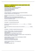 NUSCTX 10 COMPREHENSIVE EXAM QUESTIONS AND ANSWERS GRADED A&plus;