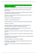 NUSCTX 10S EXAMS SCRIPT UPDATED QUESTIONS AND ANSWERS GRADED A&plus;