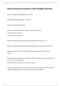 General Chemistry Questions with Verifiable Solutions 