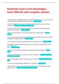 Xactimate Level 2 Cert Knowledge&period;&vert; latest 2025&sol;26 with complete solution