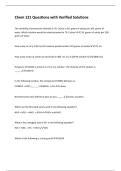 Chem 121 Questions with Verified Solutions 