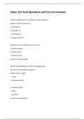 Chem 121 Final Questions with Correct Answers 