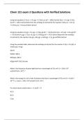 Chem 121 exam 2 Questions with Verified Solutions 