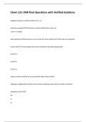 Chem 121 UNR final Questions with Verified Solutions 