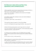 FLS Director-s Quiz &lpar;Fire and Non-Fire Questions&rpar; with verified answers