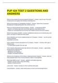 PUP 424 TEST 2 QUESTIONS AND ANSWERS 